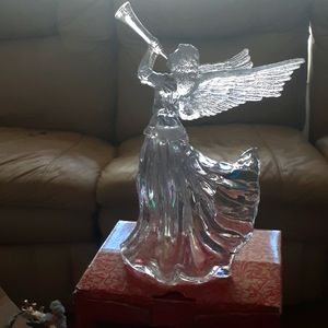 COPY - Vintage Christmas Tree topper Angel blowing horn.